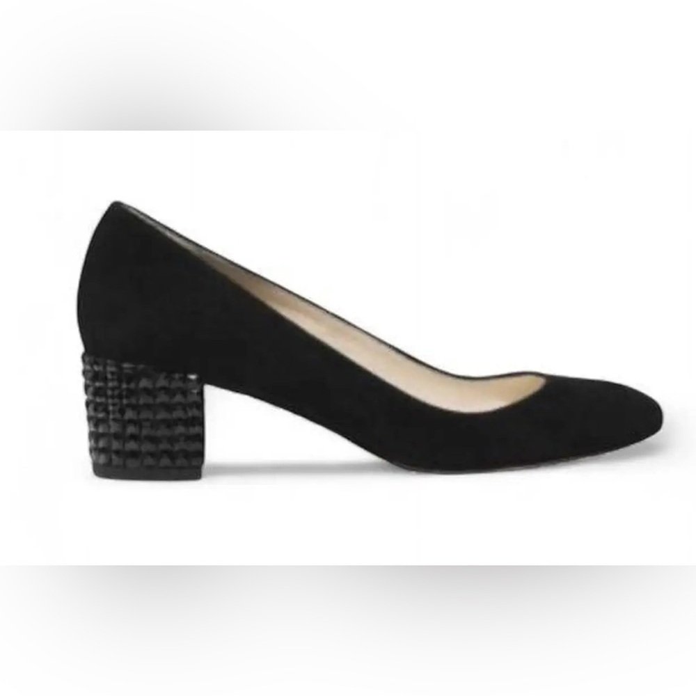 MICHAEL Michael Kors Arabella Black Studded Block Heels Size 8.5
